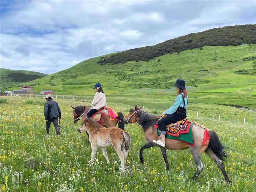 游客在祝?；êｓw驗(yàn)騎馬  任剛.jpg